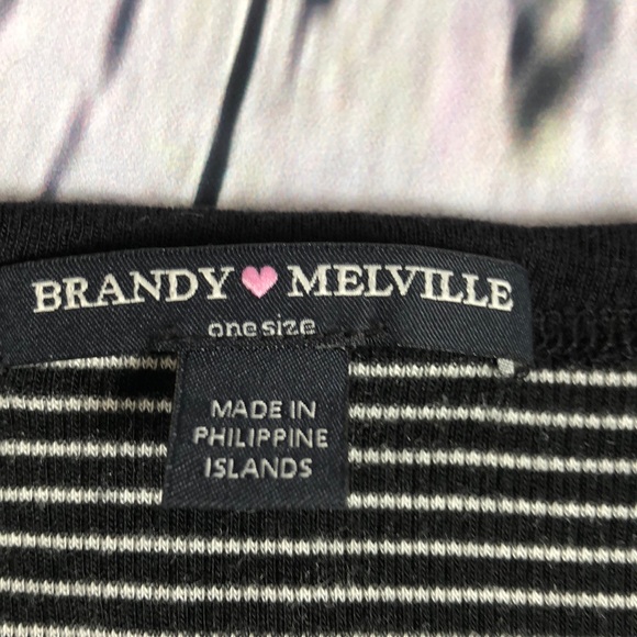 Brandy Melville Crew neck Nadine stripe top OS - Picture 4 of 8